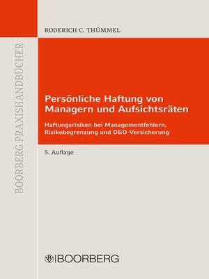cover image of Persönliche Haftung von Managern und Aufsichtsräten